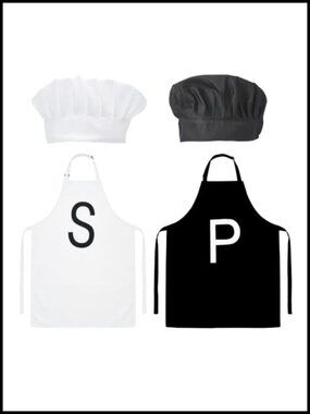 Chef Apron and Hat Set for Couples Halloween Costume